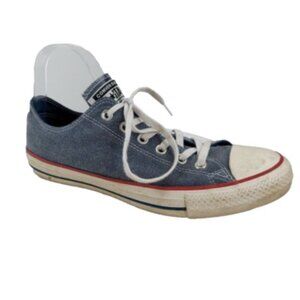 Converse All Stars Chuck Taylor Blue Red Piping Low Top Size 10 W 8 M